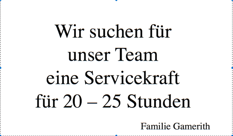 Gasthof Gamerith - Stellensuche
